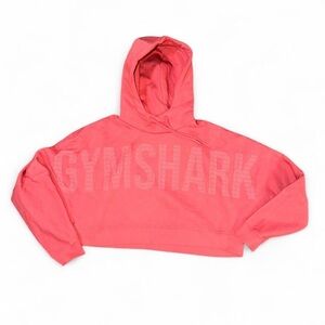 Gymshark Coral Pink Cropped Hoodie